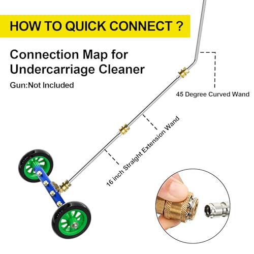 POHIR Undercarriage Pressure Washer Attachment Pro Max 16",4800psi